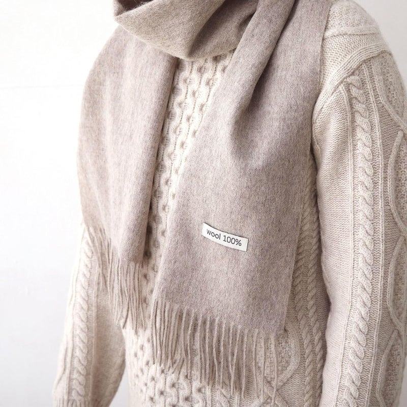 linişte 100% Wool Scarf - Men and Women Winter Warm Soft Luxurious Solid Colors Gift Box - Image 4